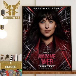 Dakota Johnson is Madame Web Her Web Connects Them All Official Poster Home Decor Poster Canvas