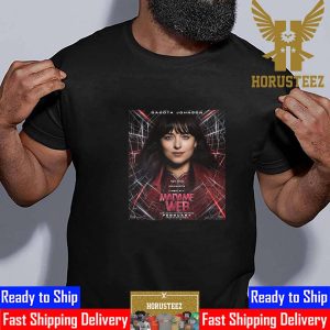 Dakota Johnson is Madame Web Her Web Connects Them All Official Poster Unisex T-Shirt