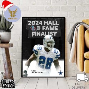 Darren Woodson Of Dallas Cowboys In 2024 Hall Of Fame Finalist Official Poster