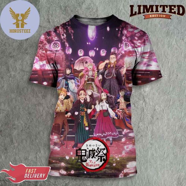 Demon Slayer Festival The 5th Kimetsu No Yaiba Anime Released 2 February 2024 All Over Print T-shirt