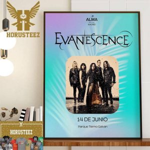 Evanescence at Enrique Tierno Galvan Park Auditorium Madrid June 14th 2024 Home Decor Poster Canvas