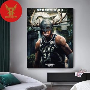 Giannis Drops A Career High 64 Points 14 Rebound And 4 Steal As The Bucks Take Down The Pacers Home Decor Poster Cavnas