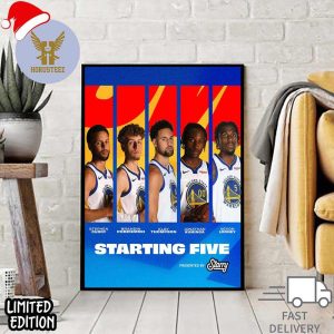 Golden State Warriors Starting Five Lineup NBA Official Poster