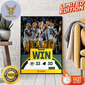 Green Bay Packers Get The Win Vs Carolina Panthers NFL Home Decor Poster