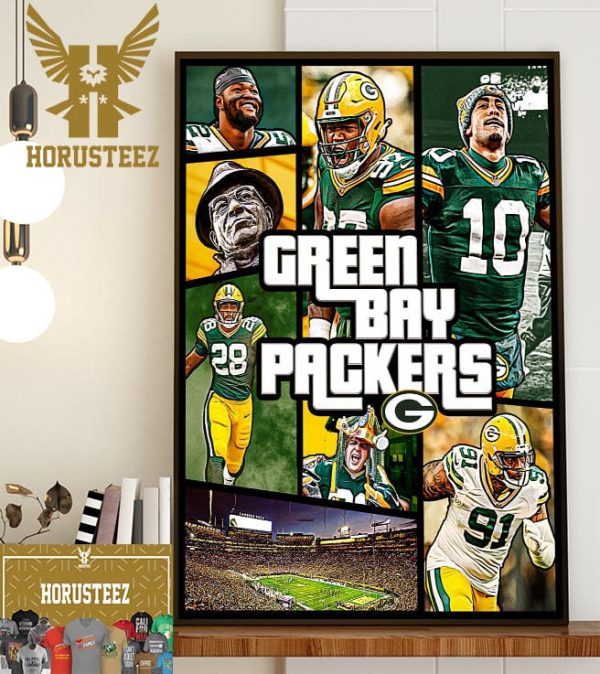 Green Bay Packers x GTA 6 Vice City Home Decor Poster Canvas