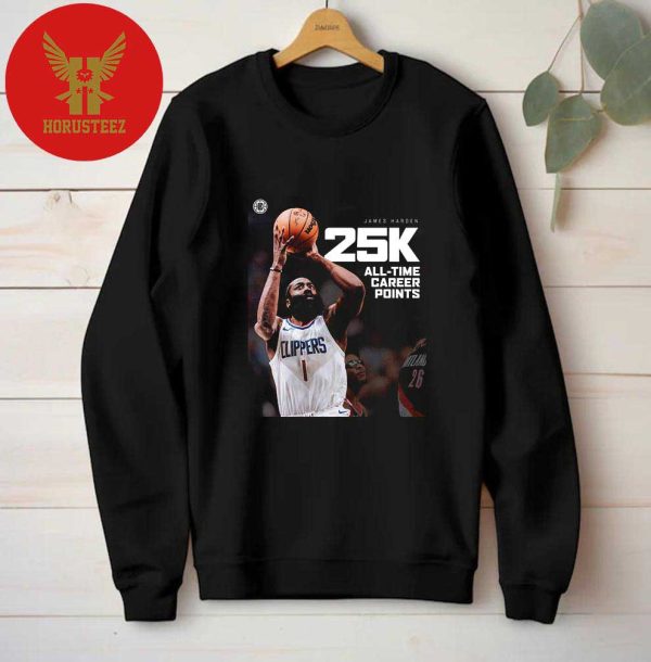 Harden Is One Of 24 Players In NBA History To Score At Least 25K Points Unisex T-Shirt