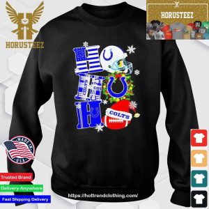 Indianapolis Colts NFL Ho Ho Ho Football Helmet Logo Christmas Unisex T-Shirt