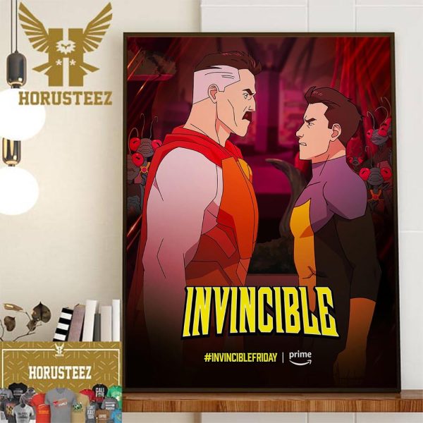 Invincible Season 2 Mid-Season Final Poster Home Decor Poster Canvas