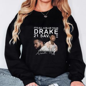Its All A Blur Tour Drake 2023 Drake And 21 Savage Vintage Unisex T-Shirt