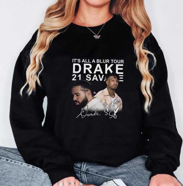 Its All A Blur Tour Drake 2023 Drake And 21 Savage Vintage Unisex T-Shirt