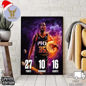 Kevin Durant With The Triple Double As The Suns Get The 129-113 Win Over The Rockets Official Poster