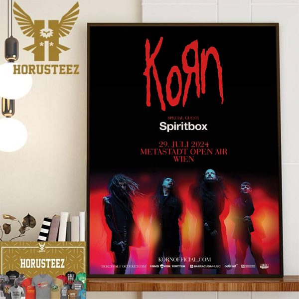 Korn With Spiritbox at METAStadt Open Airs Wien July 29th 2024 Home Decor Poster Canvas