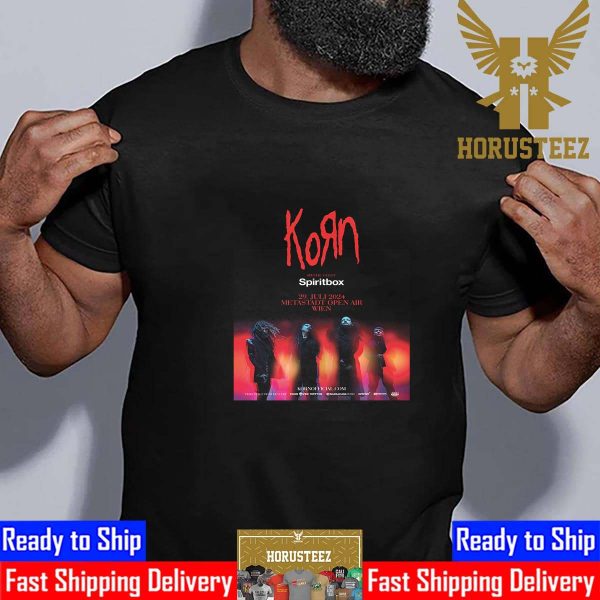 Korn With Spiritbox at METAStadt Open Airs Wien July 29th 2024 Unisex T-Shirt