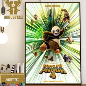 Kung Fu Panda 4 Official First Poster 2024 Jack Black DreamWorks Home Decor Poster Canvas