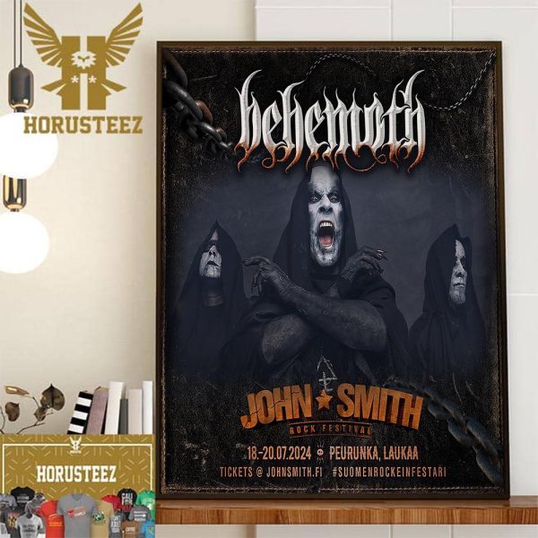 Legions Of Finland Behemoth Playing Live At The John Smith Rock Festival July 2024 Home Decor Poster Canvas