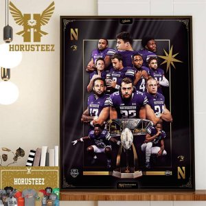 Line-up Northwestern Wildcats Football in The 2023 SRS Distribution Las Vegas Bowl Home Decor Poster Canvas