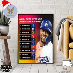 MLB Best Average Attendance In 2023 Official Poster