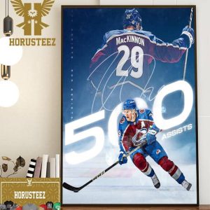 MacKinnon With 500 Assists In His Career Home Decor Poster Canvas