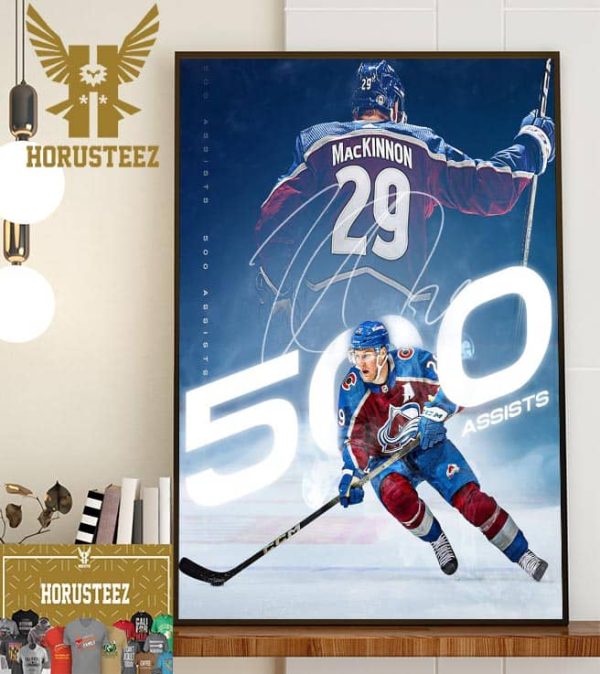 MacKinnon With 500 Assists In His Career Home Decor Poster Canvas