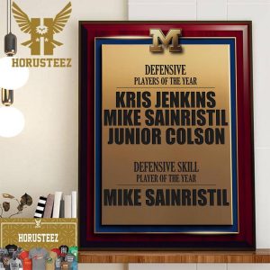 Michigan Wolverines Football Defensive Players Of The Year And Defensive Skill Player Of The Year Home Decor Poster Canvas
