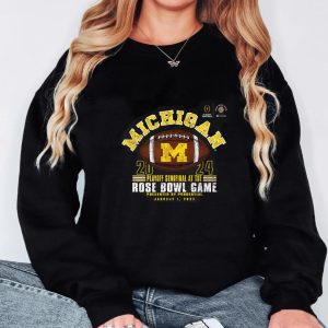 Michigan Wolverines Rose Bowl 2024 CFP Semi Football Vintage Unisex T-Shirt
