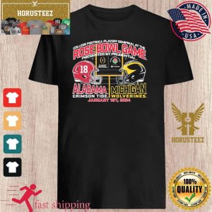 Michigan Wolverines Vs Alabama Crimson Tide Rose Bowl College Football Playoff Semifinal 2024 Unisex T-Shirt