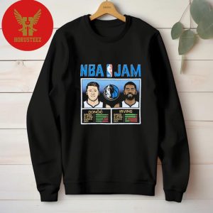 NBA Jam Duet Of Dallas Marvericks Luka Doncic Versus Kyrie Irving Unisex T-Shirt
