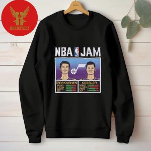 NBA Jam Duet Of Utah Jazz Lauri Markkanen Versus Walker Kessler Unisex T-Shirt