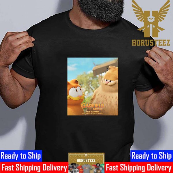 New Poster For The Garfield Movie Summer 2024 Exclusively In Movie Theaters Unisex T-Shirt