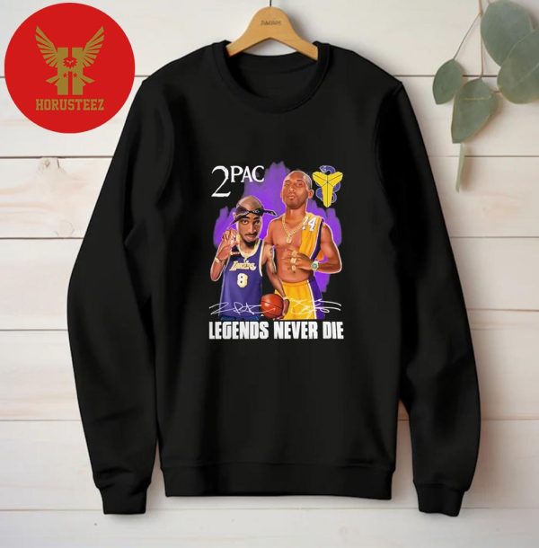 Official Lakers 2 Pac Tupac Shakur And Kobe Bryant Legends Never Die Signatures Unisex T-Shirt