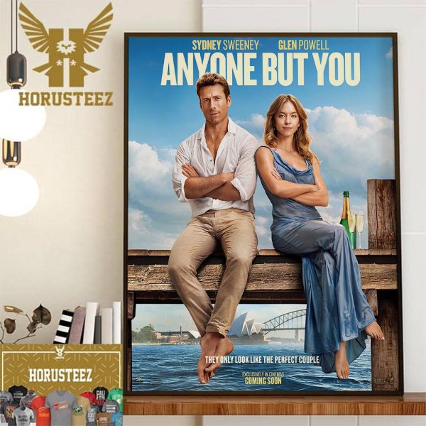 Official Poster Anyone But You With Starring Sydney Sweeney And Glen Powell Home Decor Poster Canvas