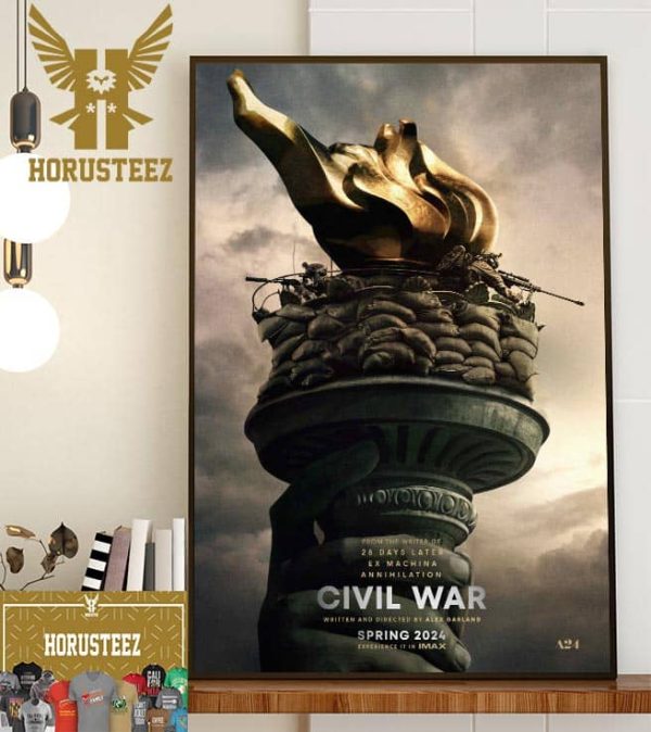 Official Poster Civil War Of Alex Garland Spring 2024 Home Decor Poster Canvas