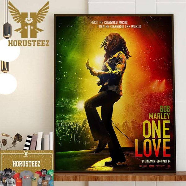 Official Poster For Bob Marley One Love First He Changed Music Then He Changed The World Home Decor Poster Canvas