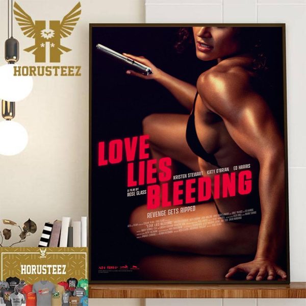 Official Poster For Love Lies Bleeding Movie Home Decor Poster Canvas