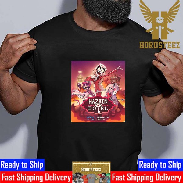 Official Poster Hazbin Hotel Releasing January 19 on Prime Video Unisex T-Shirt