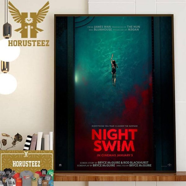 Official Poster Night Swim Home Decor Poster Canvas
