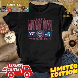 Official Virginia Tech Hokies Vs Tulane Green Wave 2023 Military Bowl Bound Unisex T-Shirt