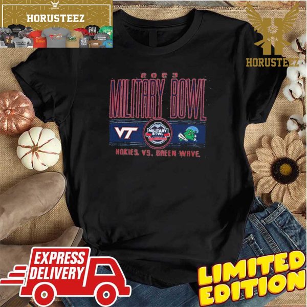 Official Virginia Tech Hokies Vs Tulane Green Wave 2023 Military Bowl Bound Unisex T-Shirt