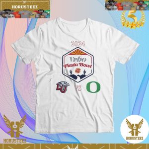 Oregon Ducks Vs Liberty Flames 2024 Fiesta Bowl Logo Matchup Unisex T-Shirt