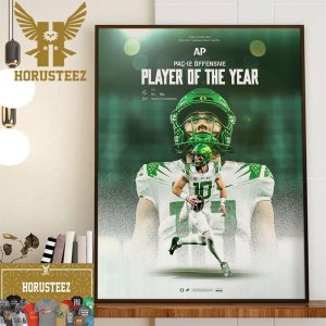 Oregon Quarterback Bo Nix Named PAC-12 Offensive Player Of The Year Home Decor Poster Canvas