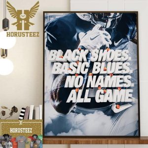 Penn State Football Black Shoes Basic Blues No Names All Game For The 2023 Chick-fil-A Peach Bowl Game Home Decor Poster Canvas