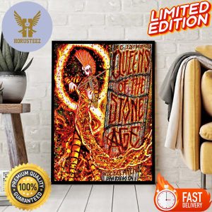 Queen Of The Stone Ages 15 December 2023 Performance At Viejas Arena In Sandiego Home Decor Poster
