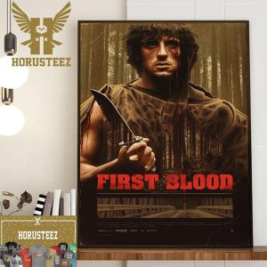 Rambo First Blood 41st Anniversary by Jake Kontou Hunt Regular Home Decor Poster Canvas