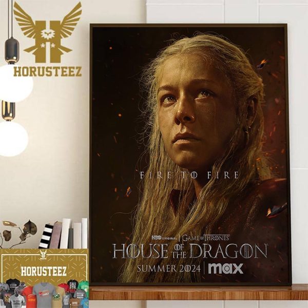 Rhaenyra Targaryen In House Of The Dragon Season 2 Fire To Fire Official Poster Home Decor Poster Canvas
