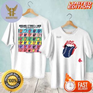 Rolling Stones x Boston Red Sox Hackney Diamonds Album Two Side MLB T-shirt