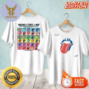 Rolling Stones x Los Angeles Dodgers Hackney Diamonds Album Two Side MLB T-shirt