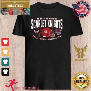 Rutgers Scarlet Knights 2023 Bad Boy Mowers Pinstripe Bowl Helmet Unisex T-Shirt