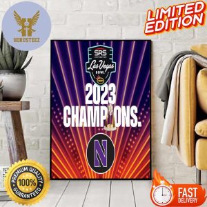 SRS Distribution Las Vegas Bowl 2023 Champions Named Northwestern Football Home Decor Poster