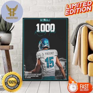 Sam Pinckney Becomes The Third Player In Coastal Carolina Chanticleer History With 1,000 Receiving Yards In A Season Home Decor Poster