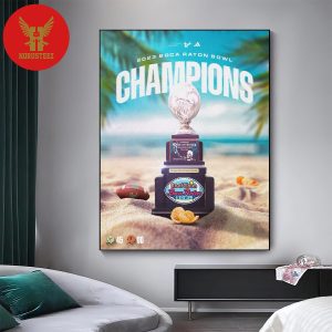 South Florida Bulls Football Win 2023 Boca Raton Bowl Champions NCAA Football Home Decor Poster Canvas